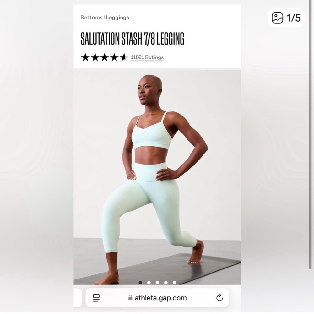 Athleta Mint Green Leggings